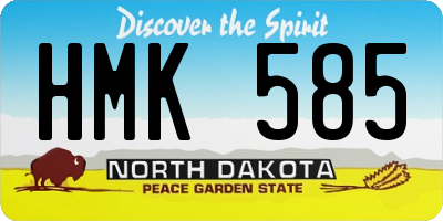 ND license plate HMK585