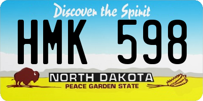 ND license plate HMK598