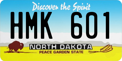 ND license plate HMK601