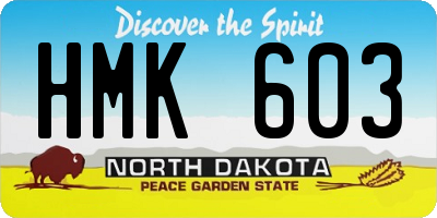 ND license plate HMK603