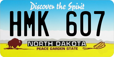 ND license plate HMK607