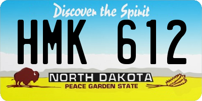 ND license plate HMK612