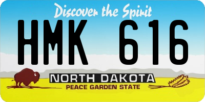 ND license plate HMK616