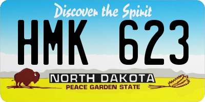 ND license plate HMK623