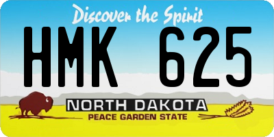 ND license plate HMK625