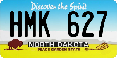 ND license plate HMK627