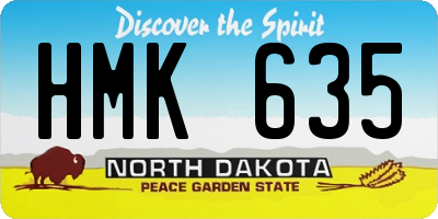 ND license plate HMK635