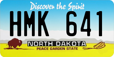ND license plate HMK641
