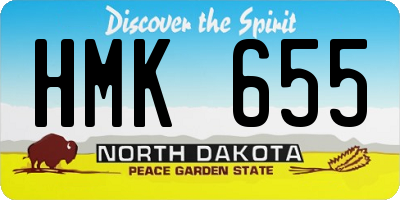 ND license plate HMK655