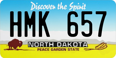 ND license plate HMK657