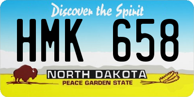 ND license plate HMK658