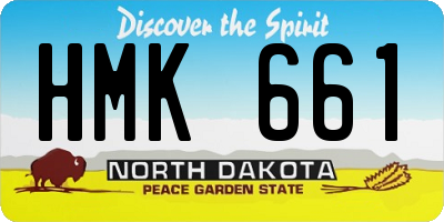 ND license plate HMK661
