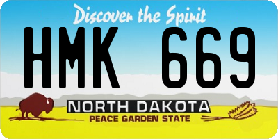 ND license plate HMK669