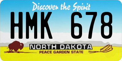 ND license plate HMK678