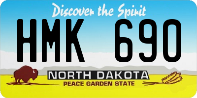 ND license plate HMK690