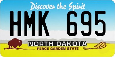 ND license plate HMK695
