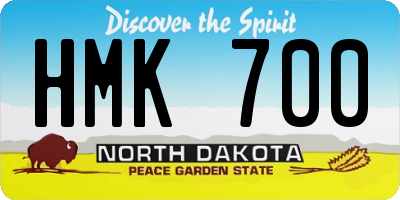 ND license plate HMK700