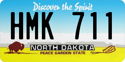 ND license plate HMK711