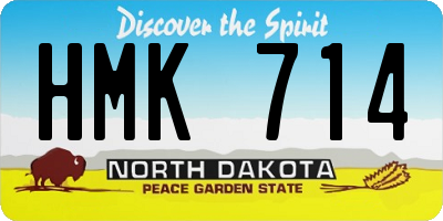 ND license plate HMK714