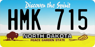 ND license plate HMK715