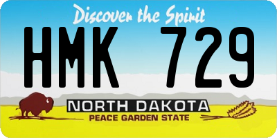 ND license plate HMK729