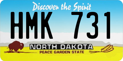 ND license plate HMK731