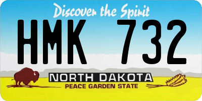 ND license plate HMK732