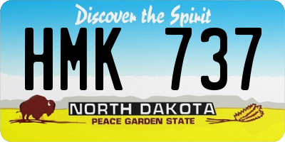 ND license plate HMK737