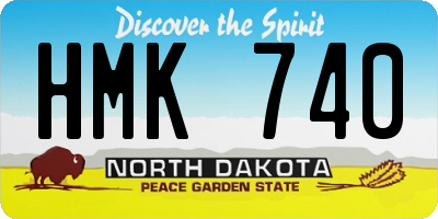 ND license plate HMK740