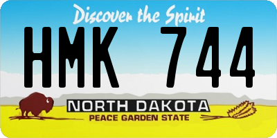 ND license plate HMK744