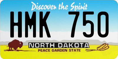 ND license plate HMK750
