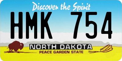 ND license plate HMK754