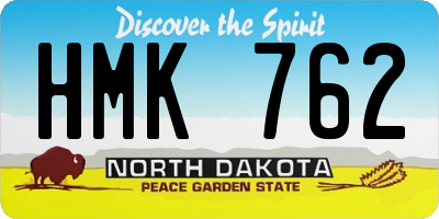 ND license plate HMK762