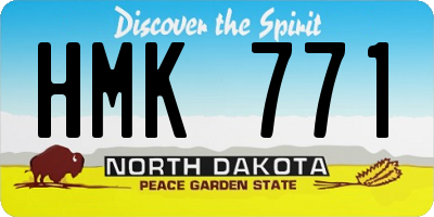 ND license plate HMK771
