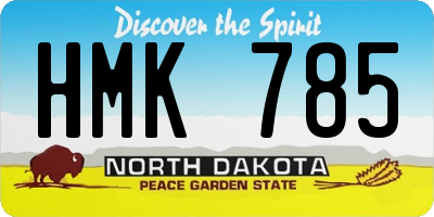 ND license plate HMK785