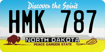 ND license plate HMK787