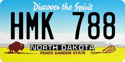 ND license plate HMK788