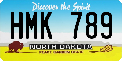 ND license plate HMK789