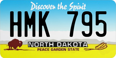ND license plate HMK795