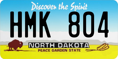 ND license plate HMK804