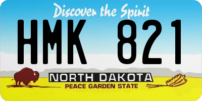 ND license plate HMK821