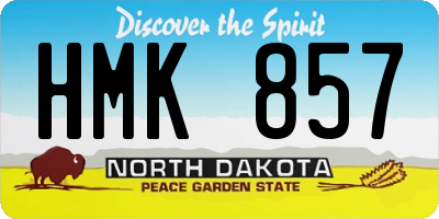 ND license plate HMK857