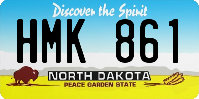 ND license plate HMK861