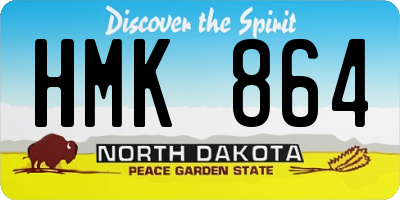 ND license plate HMK864