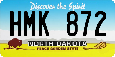ND license plate HMK872