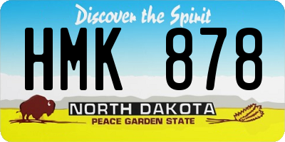 ND license plate HMK878