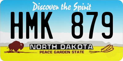 ND license plate HMK879