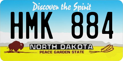 ND license plate HMK884