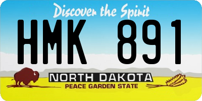 ND license plate HMK891