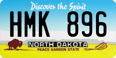 ND license plate HMK896
